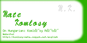 mate komlosy business card